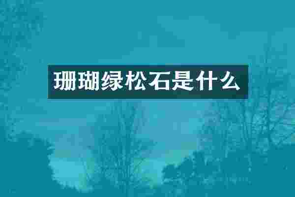 珊瑚绿松石是什么