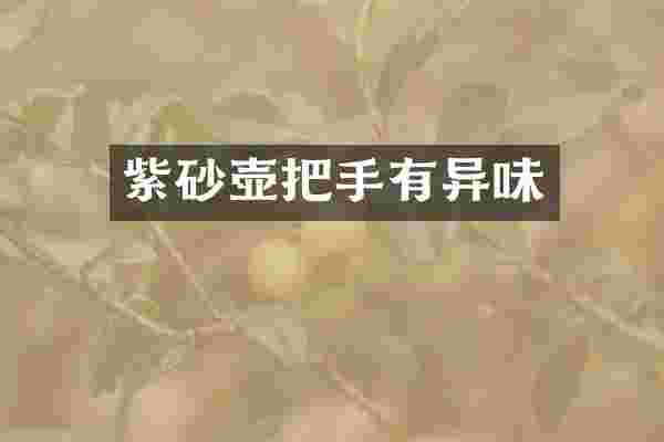 紫砂壶把手有异味