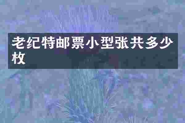 老纪特邮票小型张共多少枚