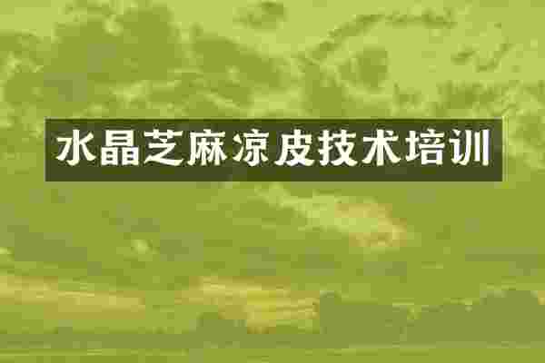 水晶芝麻凉皮技术培训