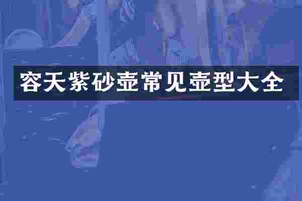 容天紫砂壶常见壶型大全