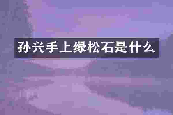 孙兴手上绿松石是什么