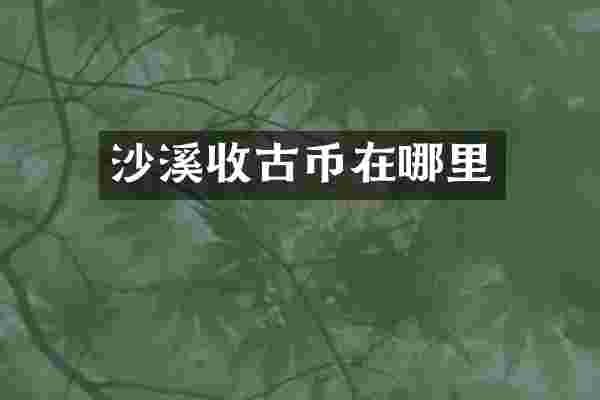 沙溪收古币在哪里