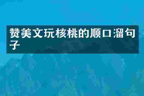 赞美文玩核桃的顺口溜句子