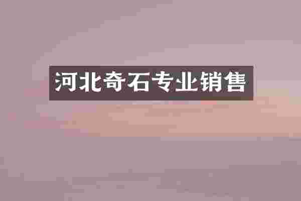 河北奇石专业销售