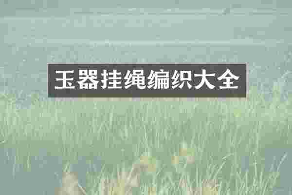 玉器挂绳编织大全