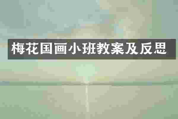 梅花国画小班教案及反思