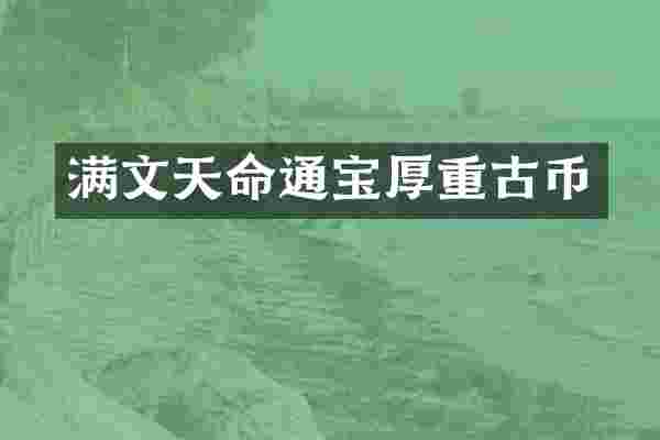 满文天命通宝厚重古币