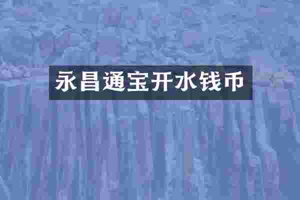 永昌通宝开水钱币