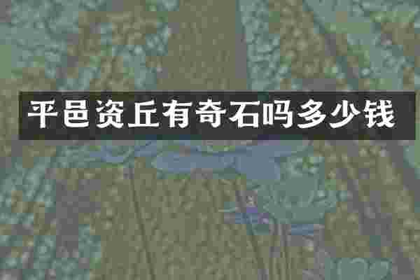 平邑资丘有奇石吗多少钱