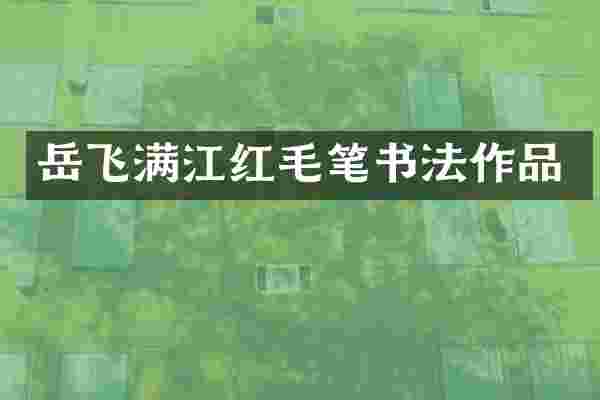 岳飞满江红毛笔书法作品