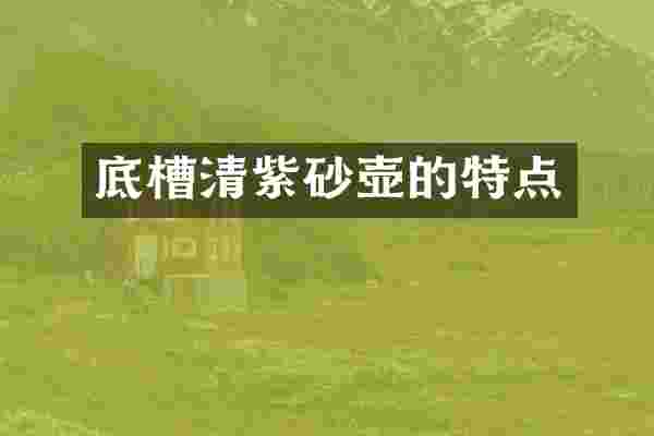 底槽清紫砂壶的特点