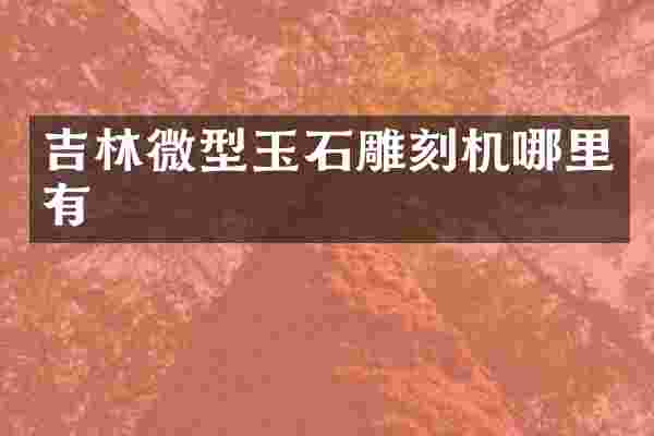 吉林微型玉石雕刻机哪里有