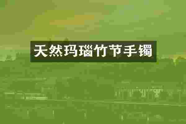 天然玛瑙竹节手镯