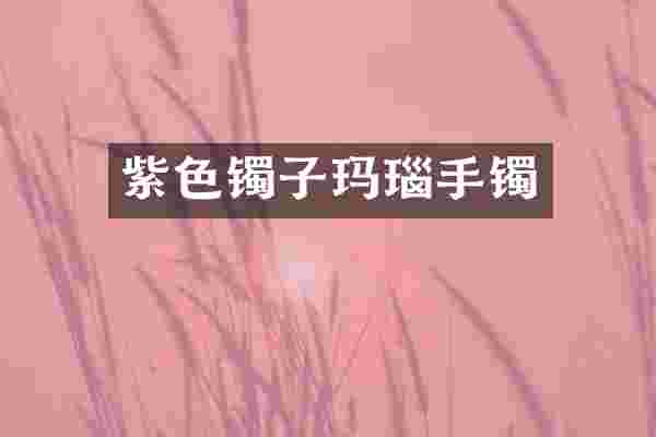 紫色镯子玛瑙手镯