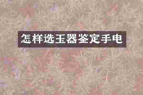 怎样选玉器鉴定手电