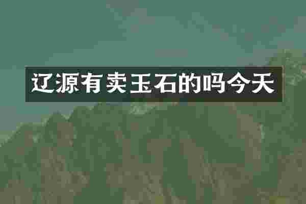 辽源有卖玉石的吗今天