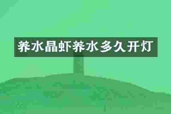 养水晶虾养水多久开灯