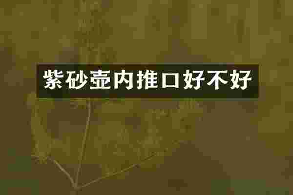 紫砂壶内推口好不好