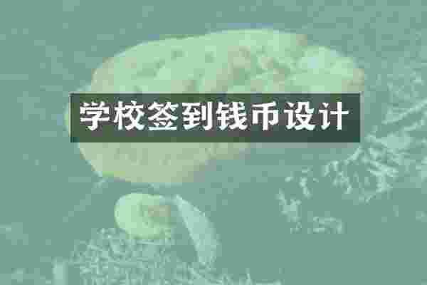 学校签到钱币设计
