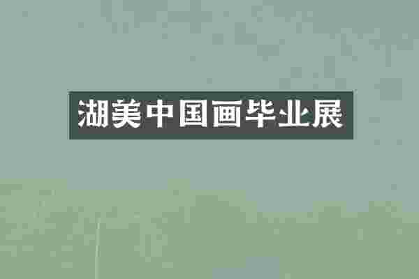 湖美中国画毕业展