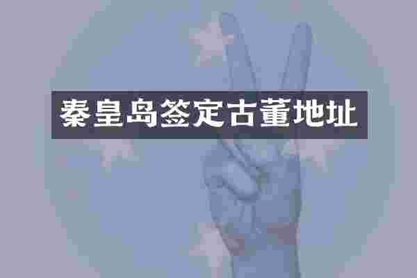 秦皇岛签定古董地址