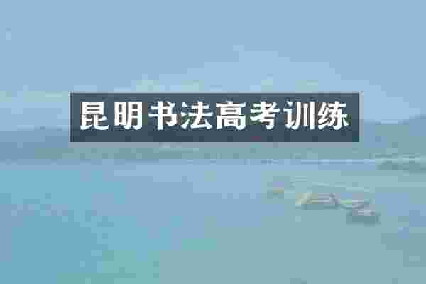 昆明书法高考训练