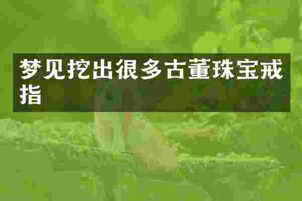 梦见挖出很多古董珠宝戒指