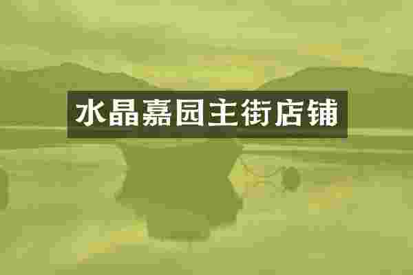 水晶嘉园主街店铺