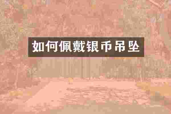 如何佩戴银币吊坠
