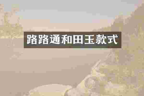 路路通和田玉款式