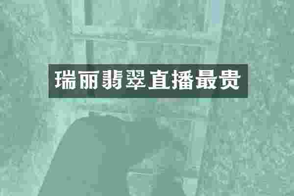 瑞丽翡翠直播最贵