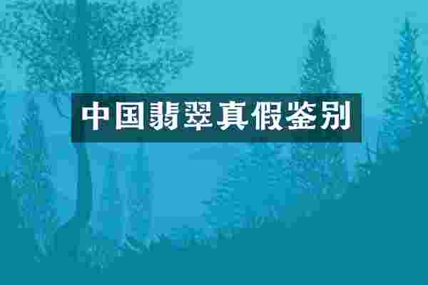 中国翡翠真假鉴别