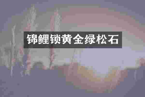 锦鲤锁黄金绿松石