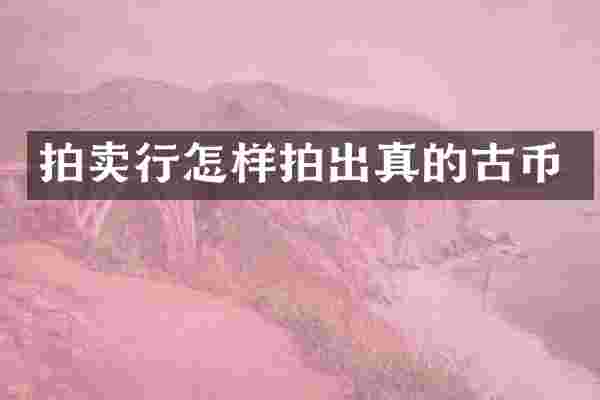 拍卖行怎样拍出真的古币