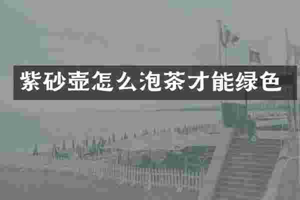 紫砂壶怎么泡茶才能绿色