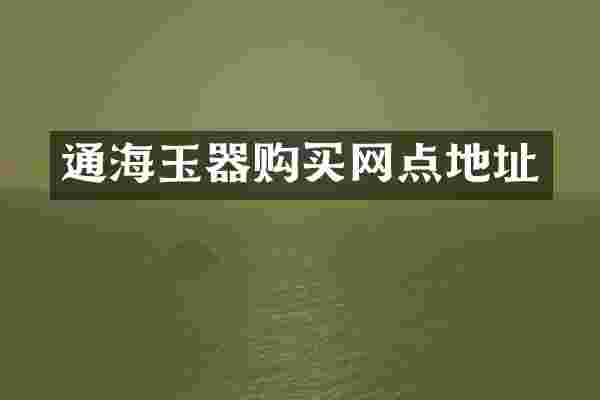 通海玉器购买网点地址