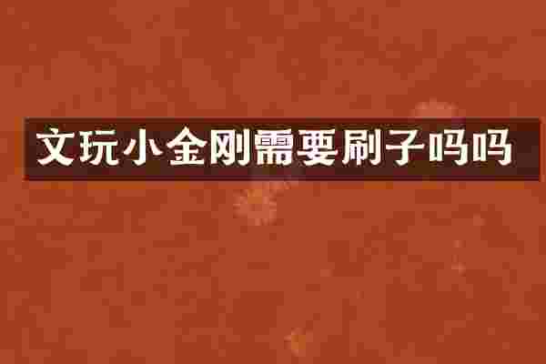 文玩小金刚需要刷子吗吗
