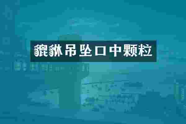 貔貅吊坠口中颗粒