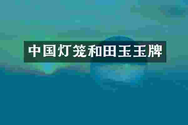 中国灯笼和田玉玉牌
