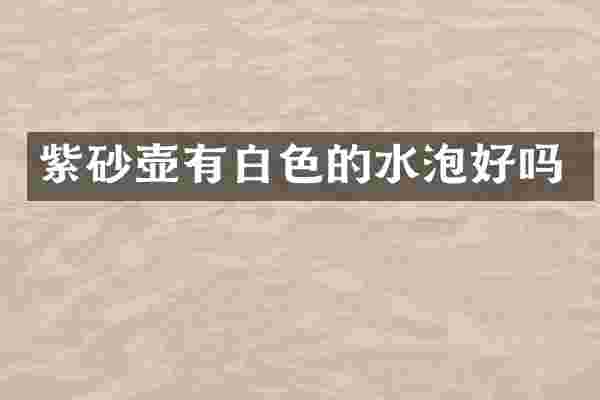 紫砂壶有白色的水泡好吗
