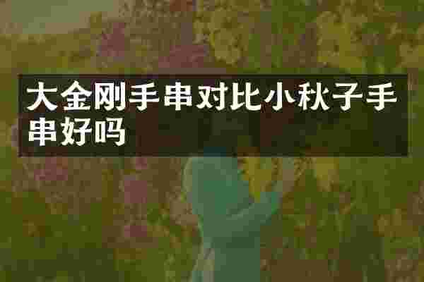 大金刚手串对比小秋子手串好吗