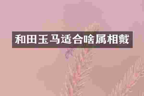 和田玉马适合啥属相戴