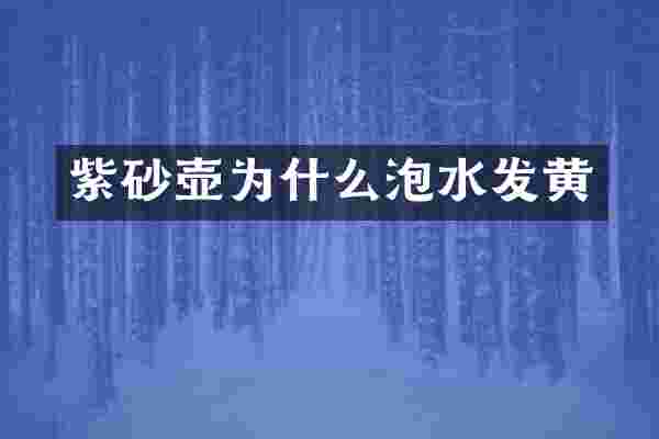 紫砂壶为什么泡水发黄