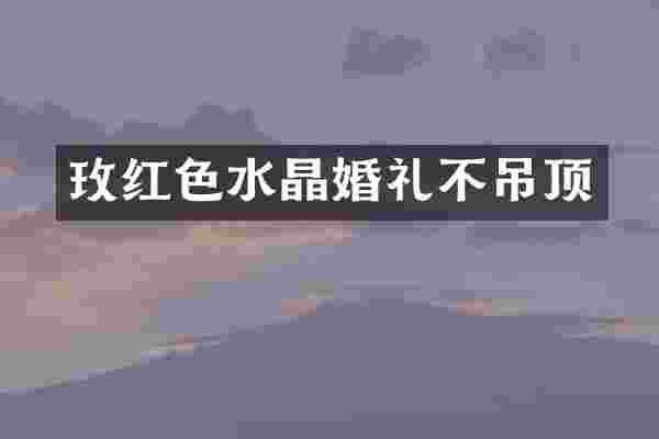 玫红色水晶婚礼不吊顶