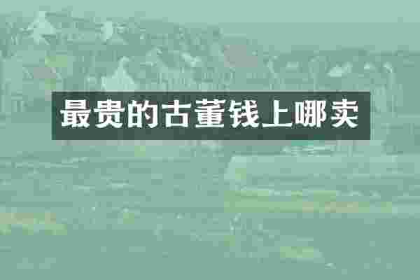 最贵的古董钱上哪卖