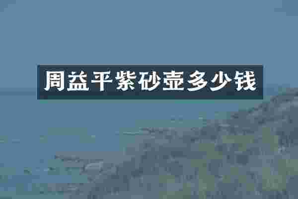 周益平紫砂壶多少钱