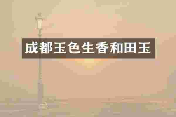 成都玉色生香和田玉