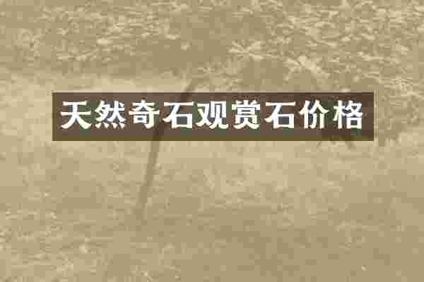 天然奇石观赏石价格