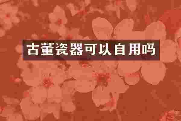 古董瓷器可以自用吗